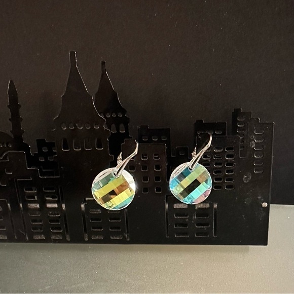 Marea Crystal Sterling Silver Drop Earrings, Made in Czech Republic w/Swarovski - Picture 14 of 16